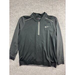 Nike Tiger Woods Tech 2.0 Golf Jacket Men's XXL Black 1/2 Zip Pullover